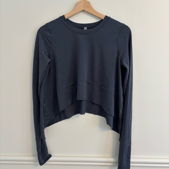 free people movement Tops - FP Movement by Free People Charcoal Layered Long Sleeve Top